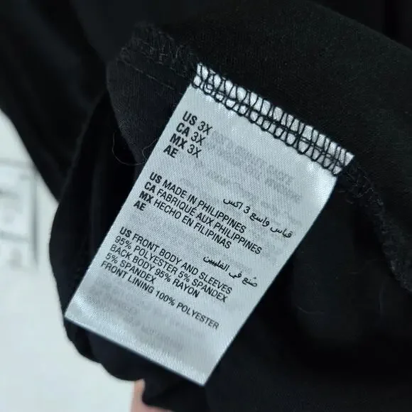 JM Collection Sequin Cold Shoulder Womens Top 3XL 0666 - Picture 8 of 9